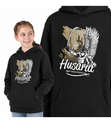 BLUZA DZIECIĘCA Z KAPTUREM PATRIOTYCZNA HUSARIA AMOR PATRIA NOSTRA LEX